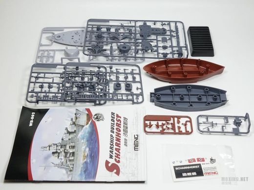 Линкор Scharnhorst, серия "Warship builder", сборка без клея (Meng Kids WB002) Egg Ship