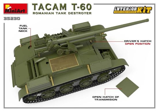 1/35 Tacam T-60 румунська протитанкова САУ, модель з інтер'єром (MiniArt 35230), збірна модель