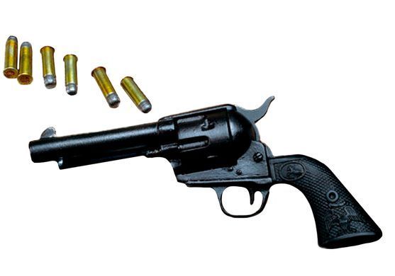 1/3 Револьвер Colt Single Action Army 1873 года, коллекционная копия оружия (Andrea Miniatures LW-001), сборная неокрашеная