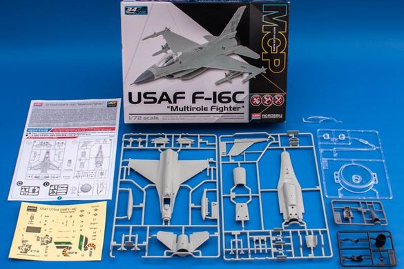 1/72 F-16C Fighting Falcon. Сборка без клея. Цветной пластик (Academy 12541) сборная модель