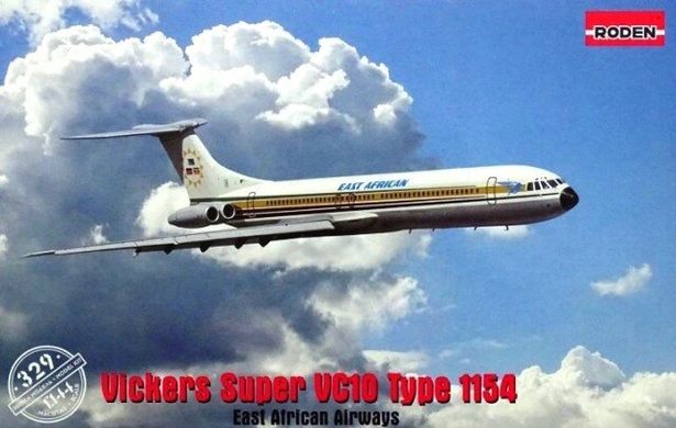 1/144 Vickers Super VC10 Type 1154 "East African Airways" пассажирский самолет (Roden 329) сборная модель