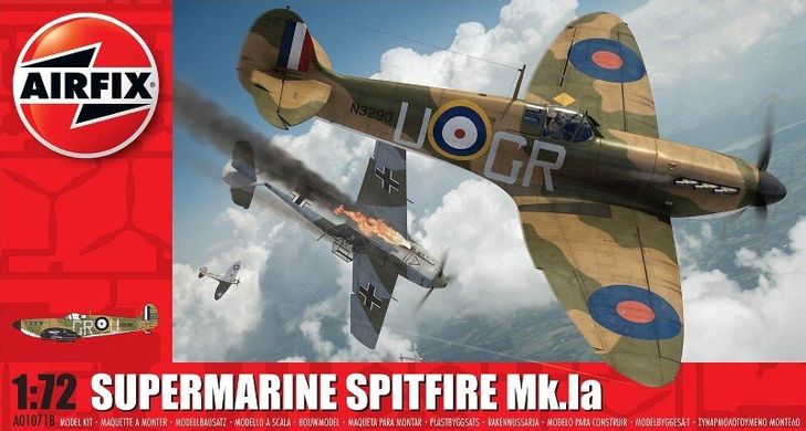 1/72 Supermarine Spitfire Mk.Ia британский истребитель (Airfix 01071B) сборная модель