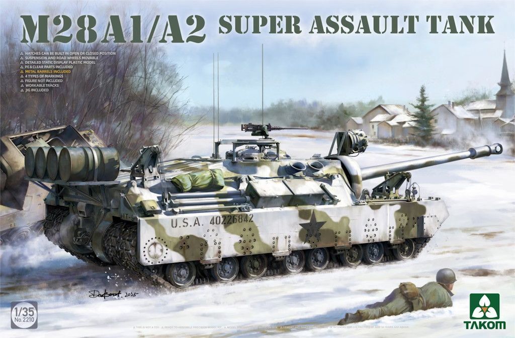 1/35 M28A1/A2 важкий штурмовий танк, в комплекті металевий ствол