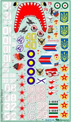1/48 Декаль для самолета Сухой Су-24 (Begemot Decals 48019)