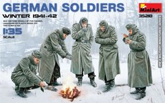 1/35 Германские солдаты, зима 1941-42 годов, 5 фигур, сборные пластиковые (MiniArt 35218)