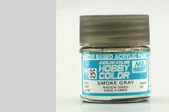 Сірий прозорий лак, акрилова фарба Hobby Color, 10 мл (Gunze Sangyo Mr. Hobby H95 Smoke Gray)