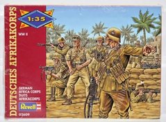 1/35 Солдати німецького Африканського корпусу, Друга світова, 10 цільнолитих фігур (Revell 02609), частково пофарбовані