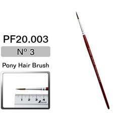 Кисть круглая #3, пони (Vallejo Brush Pony Hair)