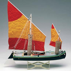 Рыбацкая лодка Bragozzo (Amati Modellismo 1570) сборная деревянная модель