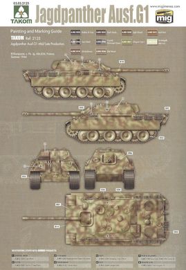 1/35 САУ Jagdpanther G1 Early (Zimmerit) і танкова платформа Schwerer Plattformwagen Type SSys, Limited Edition (Takom 2125x) збірні моделі