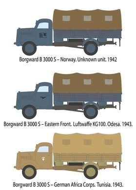 1/72 Borgward B3000S німецька армійська вантажівка (Roden 740), збірна модель