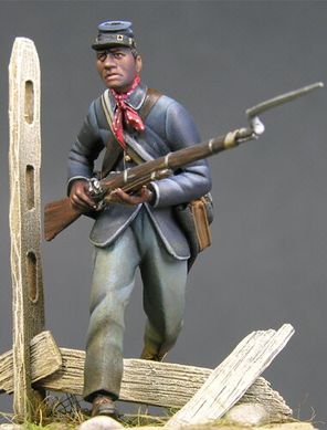 54 мм Рядовий військ Союзу, громадянська війна в США (Seil Models 54011), збірна олов'яна колекційна мініатюра