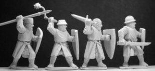 Gripping Beast Miniatures - Knights/Sergeants Variants Attacking (4) - GRB-LCF08