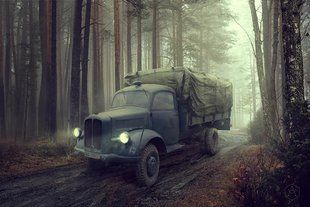 1/72 Borgward B3000S німецька армійська вантажівка (Roden 740), збірна модель