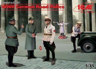 1/35 Німецька дорожна поліція, 5 фігур (ICM 35633), збірні пластикові