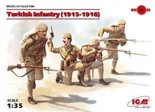 1/35 Турецька піхота 1915-18 років, 4 фігури (ICM 35700), збірні пластикові