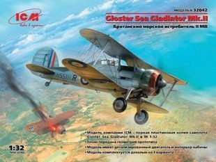 1/32 Gloster Sea Gladiator Mk.II британский истребитель морской авиации (ICM 32042), сборная модель