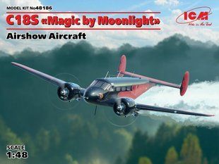 1/48 Beechcraft C18S "Magic by Moonlight" самолет для авиашоу (ICM 48186), сборная модель