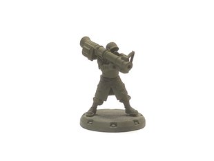 30mm "The Gunner", Combat Rangers Squad, мініатюра DUST Tactics, пластикова нефарбована