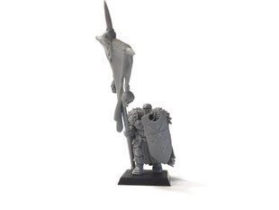 Warrior of Chaos with Banner, миниатюра Warhammer Fantasy Battles, собранная пластиковая (Games Workshop)