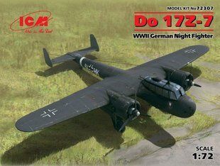 1/72 Dornier Do-17Z-7 німецький нічний винищувач (ICM 72307), збірна модель