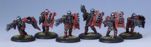 Warmachine: Khador Assault Kommandos, Unit Box = 1 Kapitan + 5 Assault Kommandos, під масштаб 28-30 мм, метал (Privateer Press 33046)
