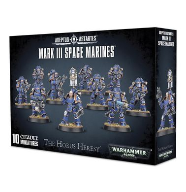 Mark III Space Marines, Horus Heresy, 10 фигур (Games Workshop 01-05), сборные пластиковые