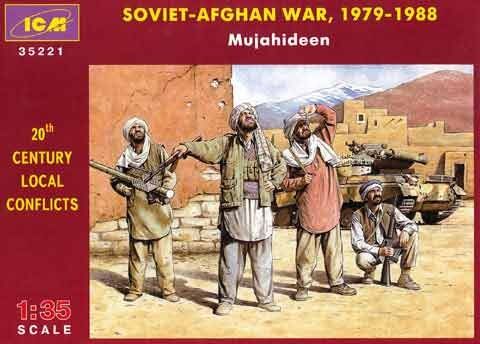 1/35 Моджахеды, советско-афганская война 1979-88 года, 4 фигуры (ICM 35221)