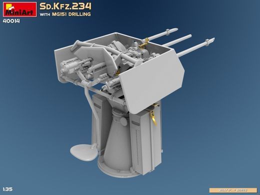 1/35 Німецький бронеавтомобіль&nbsp;Sd.Kfz.234 з установкою&nbsp;MG-151 Drilling (Miniart 40014), збірна модель