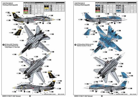 1/144 F-14A Tomcat американский палубный самолет (Trumpeter 03910) сборная модель