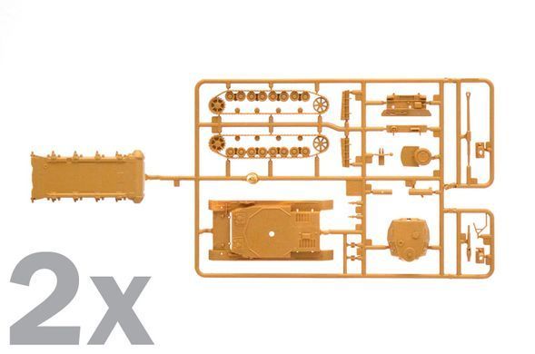 1/72 Танки Pz.Kpfw.IV Ausf.F1/F2, серия 1+1 сборка без клея, в комплекте 2 модели (Italeri 7514), сборные модели