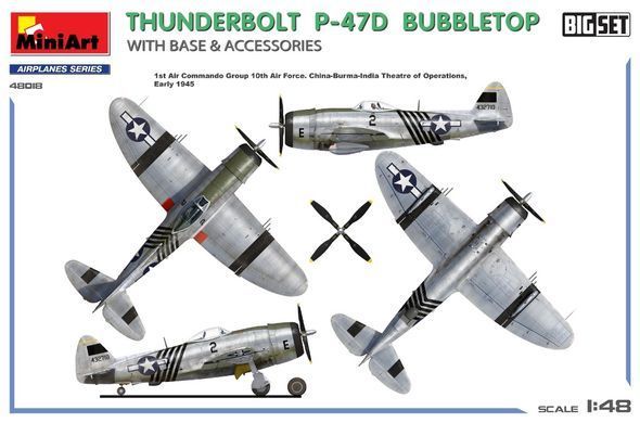 1/48 Диорама с самолетом P-47D Thunderbolt и аксессуарами, серия Big Set (MiniArt 48018), сборная модель
