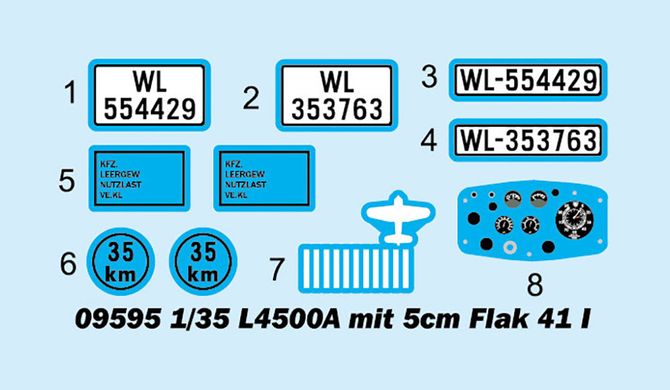 1/35 Зенітна самохідна установка з 50-мм Flak-41 на шасі Mercedes-Benz L4500A (Trumpeter 09595), збірна модель