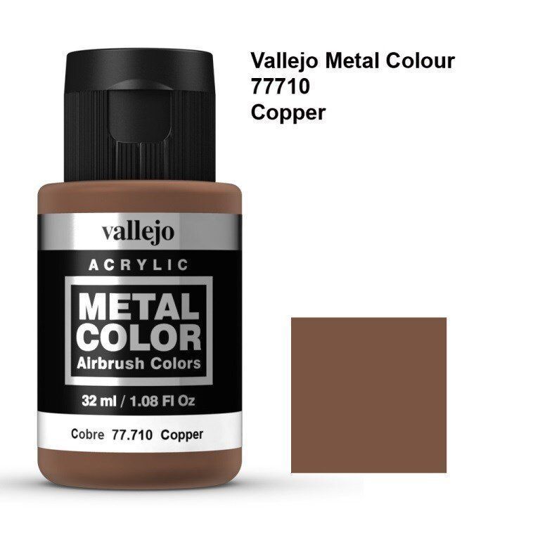 Vallejo Metal Color 77710 Copper 32ml Медь металлик акриловый, 32 мл