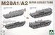1/35 M28A1/A2 важкий штурмовий танк, в комплекті металевий ствол та робоча підвіска (Takom 2210), збірна модель