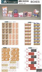 1/35 Картонные коробки для сигарет, продуктов, гуманитарной помощи, бананов (DANmodels DM 35216)
