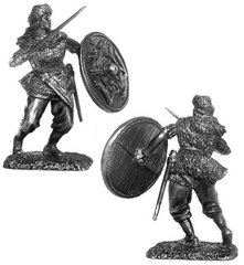 54 мм Скандинавская воительница, 9-11 века, оловянная миниатюра (Солдатики Публия PTS-5235A)