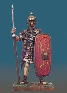 30мм Римські легіонери 27 рік до н. е. - 14 рік н. е., 3 штуки, серія The Roman Army in 30 mm, колекційні олов'яні мініатюри (Andrea Miniatures RA-023), збірні нефарбовані