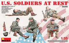 1/35 Американські солдати на відпочинку, 5 фігур, збірні пластикові (MiniArt 35200)