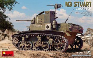 1/35 Легкий танк M3 Stuart раннего производства (MiniArt 35412), сборная модель
