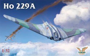 1/32 Horten Ho-229A німецький реактивний літак, в комплекті фігурка пілота (Takom 32001), збірна модель