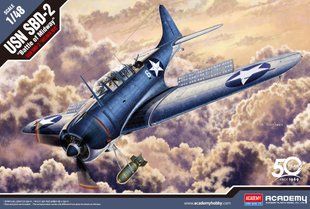 1/48 USN SBD-2 Dauntless "Battle of Midway" американський торпедоносець-бомбардувальник (Academy 12335), збірна модель