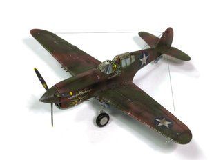1/48 Curtiss P-40E Warhawk американський винищувач, готова модель авторської роботи