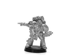 Космодесантник із ауспексом та болтером, мініатюра Warhammer 40k (Games Workshop), металева