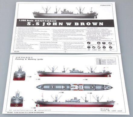 1/350 S.S. John W Brown Liberty Ship (Trumpeter 05308) сборная модель