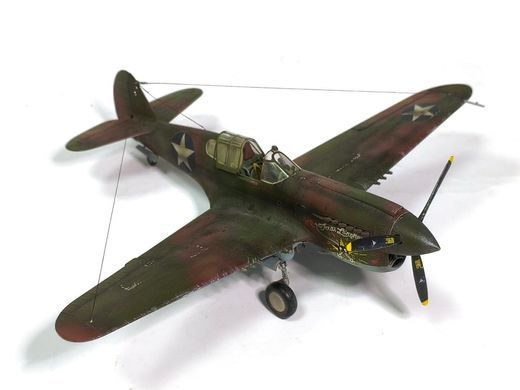 1/48 Curtiss P-40E Warhawk американський винищувач, готова модель авторської роботи