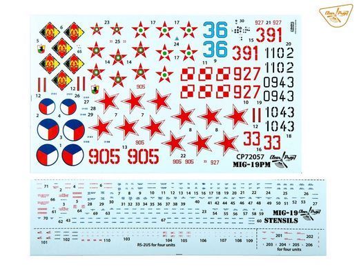 1/72 Истребитель МиГ-19ПМ, серия Advanced Kit с фототравлением (Clear Prop Models CP72057), сборная модель
