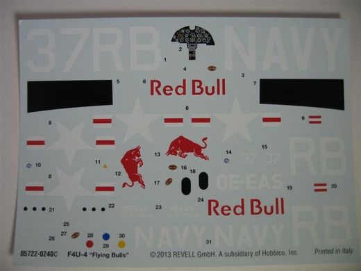 1/48 Vought F4U-4 Corsair "Flying Bulls" + клей + краска + кисточка (Revell 05722)