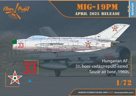 1/72 Истребитель МиГ-19ПМ, серия Advanced Kit с фототравлением (Clear Prop Models CP72057), сборная модель
