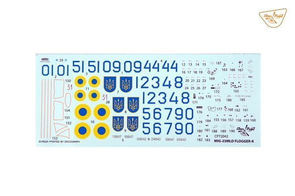 1/72 Истребитель МіГ-23МЛД Военно-воздушных Сил Украины, серия Expert Kit (Clear Prop CP72042), сборная модель